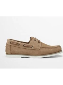 Marc O'Polo Leren Mocassins Taupe