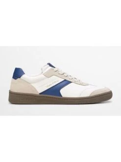 Leren Sneakers Wit/blauw