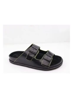 MELVIN & HAMILTON Leren Slippers "Maxel" Zwart