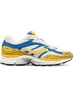 Saucony Leren Sneakers Beige/geel/blauw