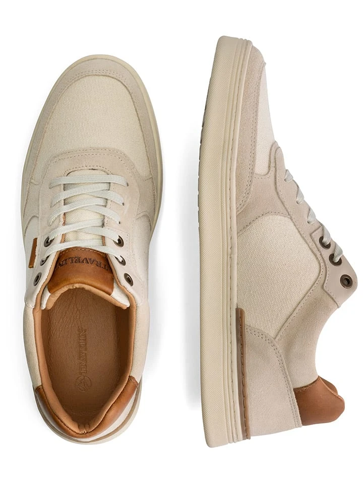 Leren sneakers "Bromley" beige Leren Sneakers "Bromley" Beige -LIMANGO WINKEL travelin leren sneakers bromley beige 1