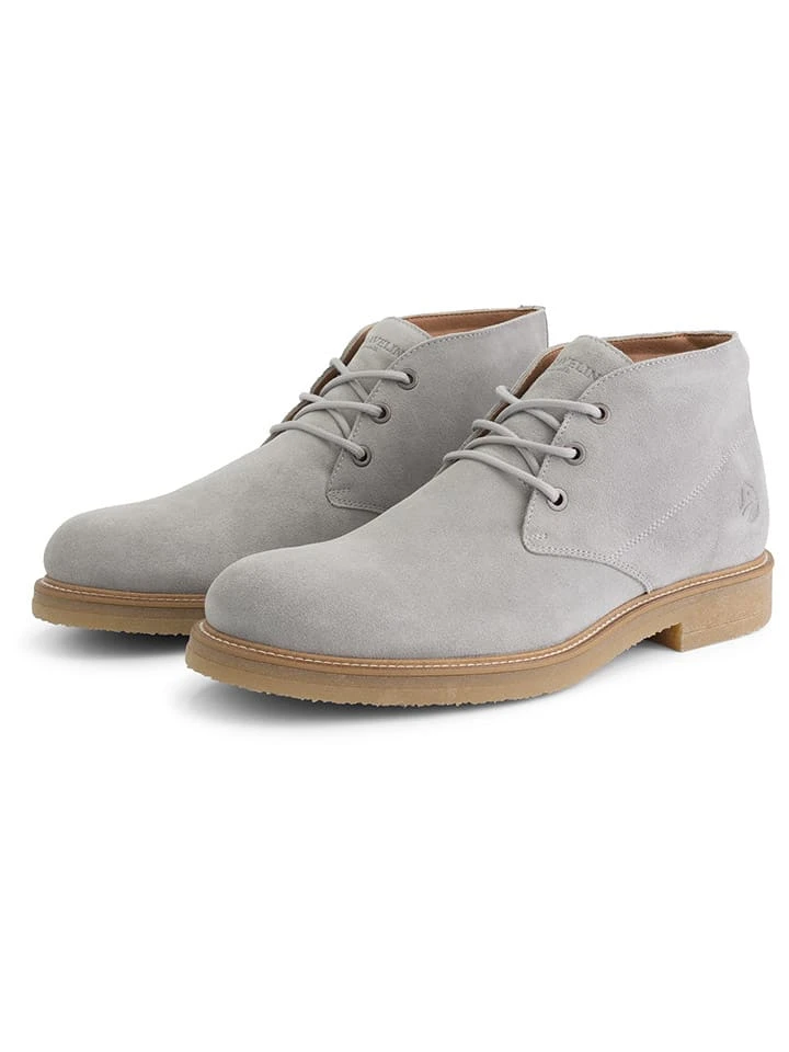 Leren veterschoenen "Redhill" grijs Leren Veterschoenen "Redhill" Grijs -LIMANGO WINKEL travelin leren veterschoenen redhill grijs