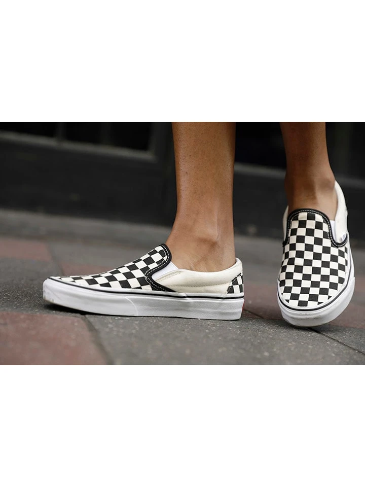 Instappers "Classic" crème/antraciet Vans Instappers "Classic" Crème/antraciet -LIMANGO WINKEL vans instappers classic creme antraciet 4