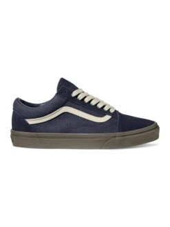 Vans Leren Sneakers "Old Skool" Donkerblauw