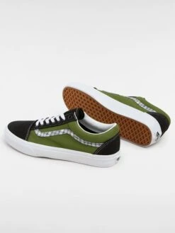 Vans Leren Sneakers ''Old Skool'' Olijfgroen -LIMANGO WINKEL vans leren sneakers old skool olijfgroen 2