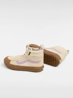 Vans Leren Sneakers ''Sk8-Hi'' Beige/paars -LIMANGO WINKEL vans leren sneakers sk8 hi beige paars 2