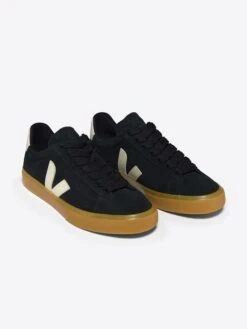Veja Leren Sneakers "Campo Bold" Zwart/crème