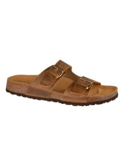 Leren Slippers "Hekla" Bruin