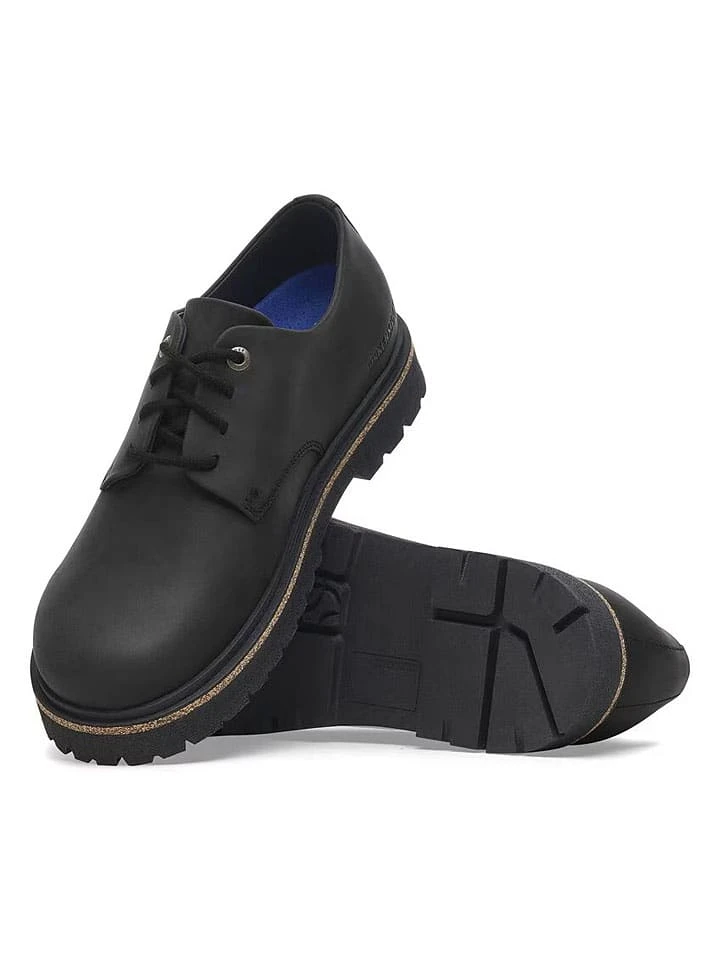 Voorkant -LIMANGO WINKEL birkenstock leren veterschoenen highwood zwart wijdte s 3